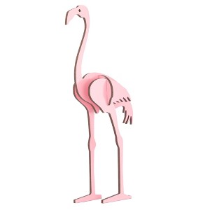 Little & Wood: Woodlet: Medium - Flamingo - Pink, 3D Wooden Kit-Set, Ages 6+ - 1 of 4
