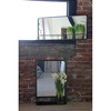 36" x 16" Metal Framed Wall Mirror with Shelf Black - Storied Home - image 3 of 4