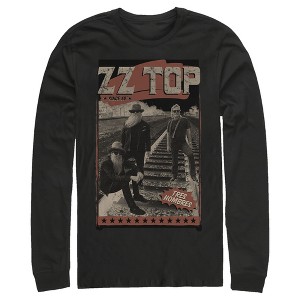 Men's ZZ TOP Tres Hombres Poster  Long Sleeve Shirt - Black - X Large - 1 of 4
