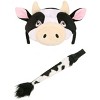 HalloweenCostumes.com    Cow Plush Headband & Tail Accessory  Kit, Black/White/Pink - 4 of 4