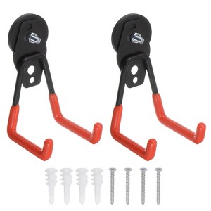 Unique Bargains Iron Non-Slip Coating Magnetic Utility Storage Hooks 2 Pcs - 1 of 4
