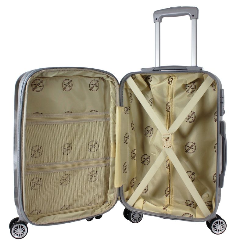 World Traveler Destination 2-Piece Carry-on Hardside Spinner Luggage Set - Paris, 5 of 10
