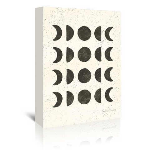 Americanflat Abstract Wall Art Room Decor - Moon Phases Black