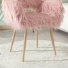 NicBex Accent Chair Faux Fur Modern Lounge Chair Reading Chair Make Up Chair Side Chair Comfy Chair for Living Room, Pink - 4 of 4