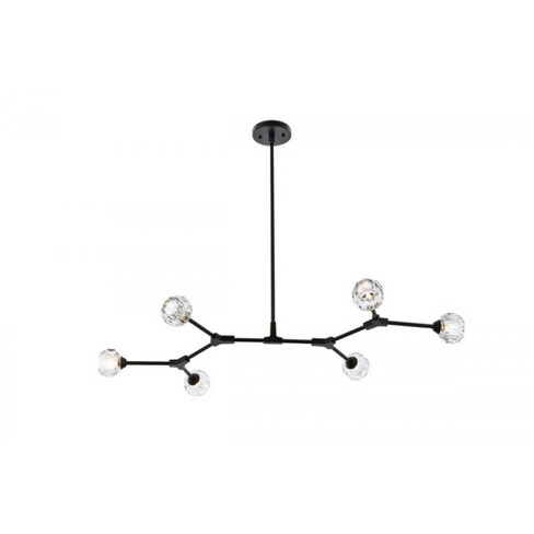 Elegant Lighting Zayne 6 Light Pendant in Black - image 1 of 4