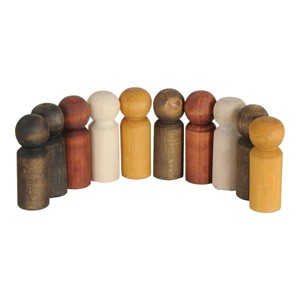 Cosy Multicultural Wooden Peg People - Set of 10 - 1 of 3