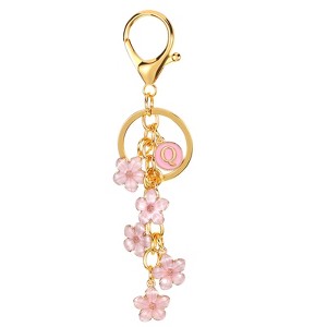 Unique Bargains  Metal Small Beautiful Personalized Flower Keychain for Handbag Purse - 1 of 4