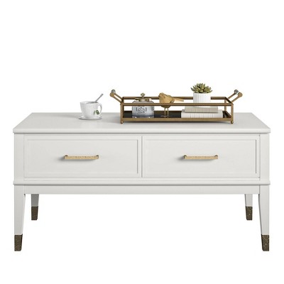 target white coffee table