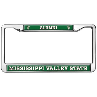 Mississippi Valley State Alumni Logo Full Size Standard License Plate Metal Frame