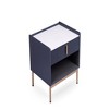 FONTOI End Table Contemporary Stone Top End Table Luxury Gold Frame Nightstand for Bedroom and Modern Living Room, White+gray, 19.7"*15.7"*19.1" - 2 of 4