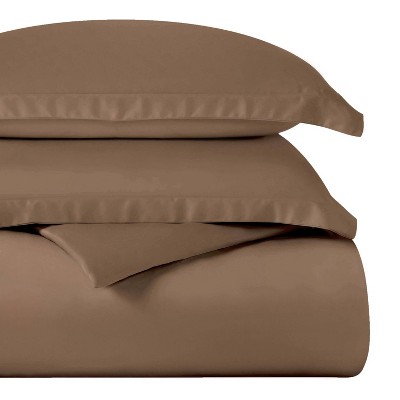 Premium Cotton 400 Thread Count Solid Duvet Cover Set by Blue Nile Mills