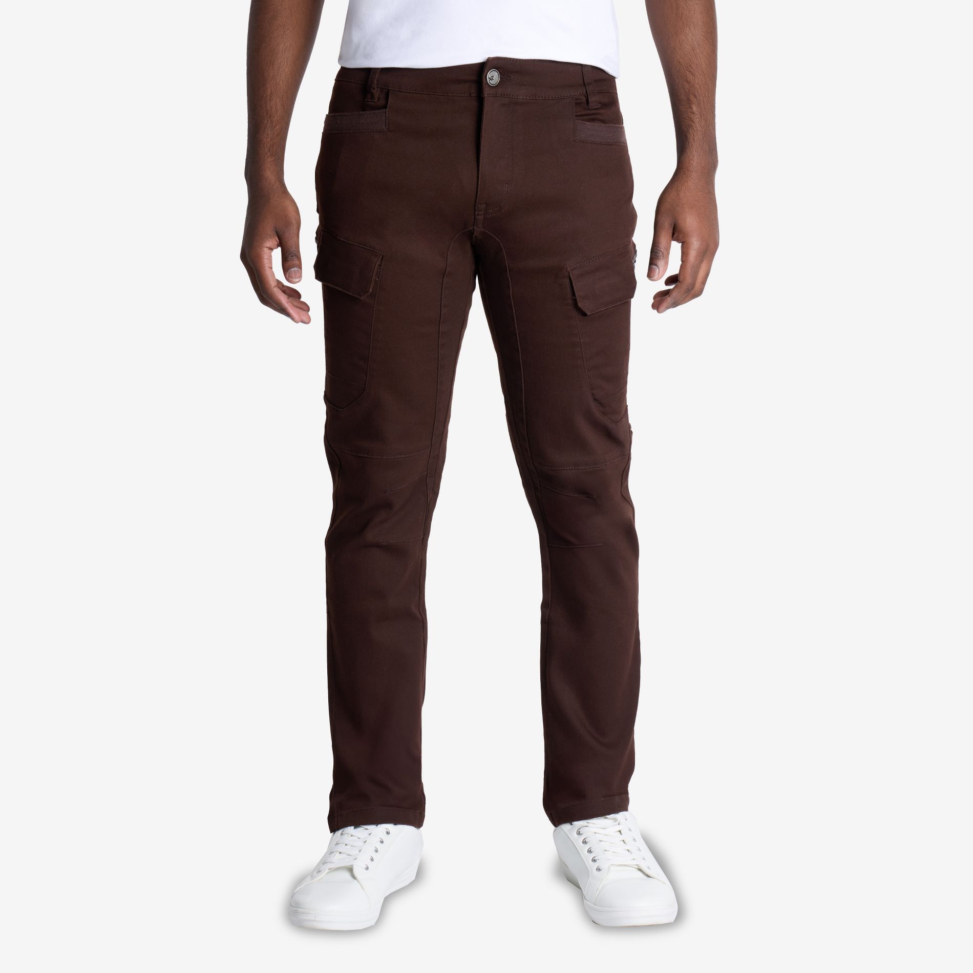 X RAY Men's Stretch Twill Cargo Pants,Work Pants in CHOCOLATE Size 40X32