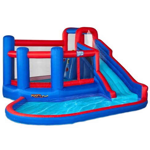 Big inflatable pool with clearance slide