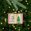 Northlight Glittered Twas the Night Before Christmas Book Glass Ornament - 3.5" - 2 of 4