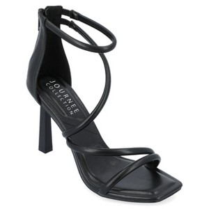 Journee Collection Womens Marza Mid Heel Open Toe Pumps - 1 of 4