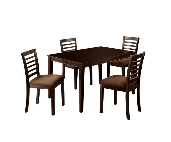 miBasics Glenwood 5pc Dining Table Set in Espresso