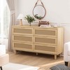 Racxily 51.18" Rattan Storage Cabinet - 6 Rattan Drawers50lbs Top Capacity, Modern Natural Style for Bedroom/Living Room | MDF Build, Anti-Tipping - 2 of 4