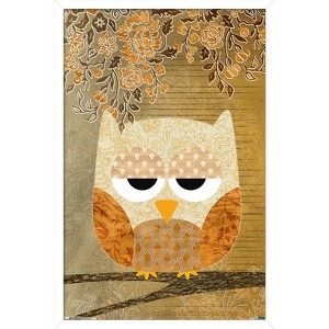 Trends International Artistic Antique Owl Framed Wall Poster Prints - 1 of 4