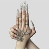 Wikineon Acrylic Press On Nails StunningBling Nails, Rhinestone Fake Nails, Glitter Rhinestone NailsGradient Fake NailsCrystal Cascade - 3 of 4