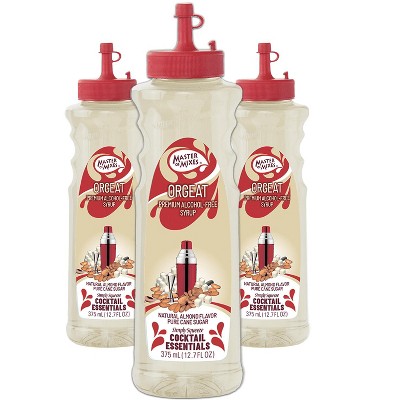 Master of Mixes Cocktail Essentials Orgeat Syrup - 375ml Bottle (12.7 Fl Oz) - Mixer Perfect for Bartenders and Mixologists