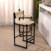 HDZNVF Paper Rope Woven Bar Stools Set of 2 - 3 of 4