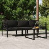 vidaXL Patio Furniture Set Outdoor Sectional Sofa Set Aluminum Anthracite - 2 of 4