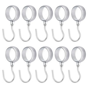 Unique Bargains Stainless Steel Space Saver Anti-Corrosion Closet Rod Hooks Silver - 1 of 4