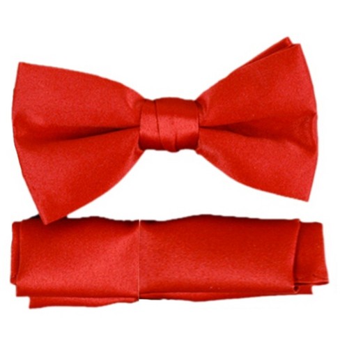 Supreme Bow Tie Set / Pre Tied / Rich Red