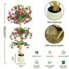 Artificial Bougainvillea Tree, Faux Flower Tree with Lifelike Leaves, Potted Fake Bougainvillea Tree, Outdoor Faux Blooming Plant for Home Decor - 2 of 4
