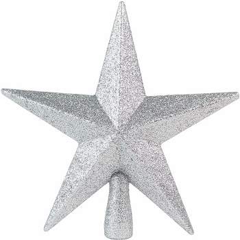 Ornativity Glitter Star Tree Topper - 8" - Silver
