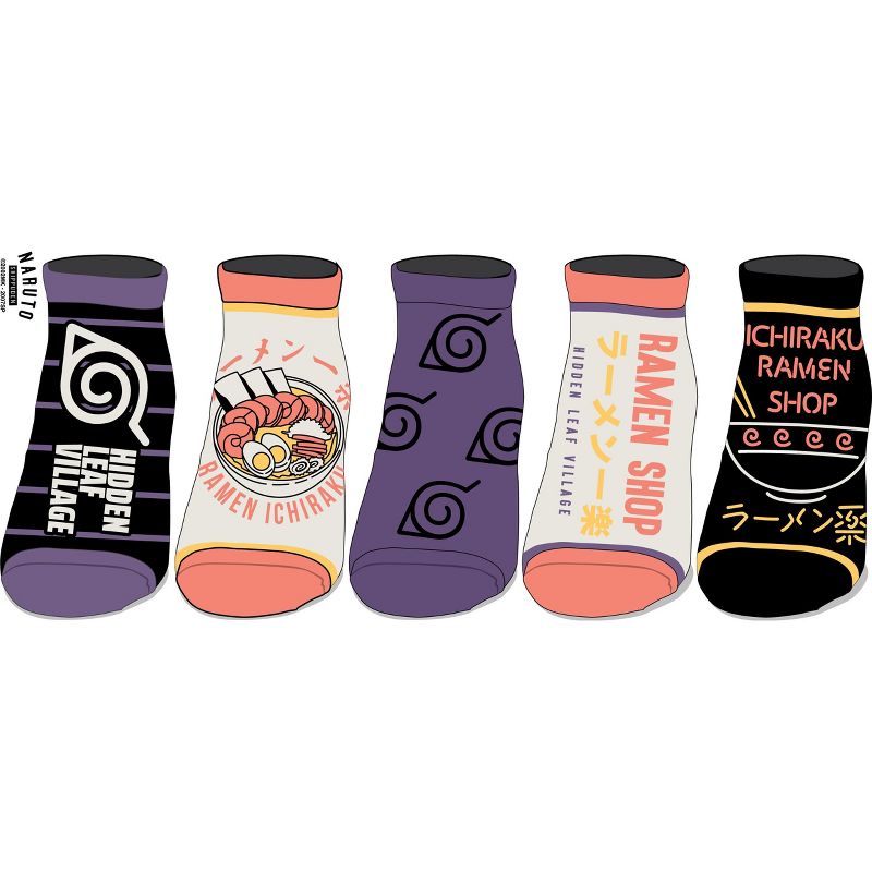 5-Pack of Adult Women's Naruto Ankle Socks, 1 of 2