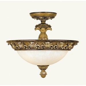 Livex Lighting Savannah 3 - Light Flush Mount in  Venetian Patina - 1 of 4