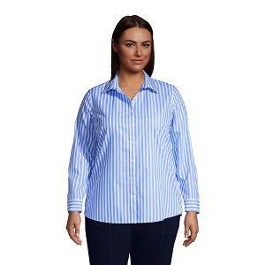 Lands' End Women's No Iron Supima Cotton Long Sleeve Shirt - 1 of 4