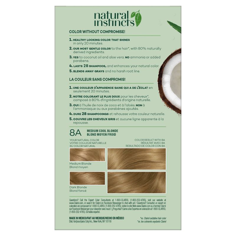Natural Instincts Clairol Demi-Permanent Hair Color Cream Kit, 3 of 12