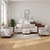 Mjkone 78" Linen Sectional Couches Set , 3-Seater Sofa with Storage Ottoman and Loveset Sofa and Armchair - 2 of 4