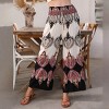 Women's Boho Smocked Waist Straight Leg Pants - Cupshe - 2 of 4