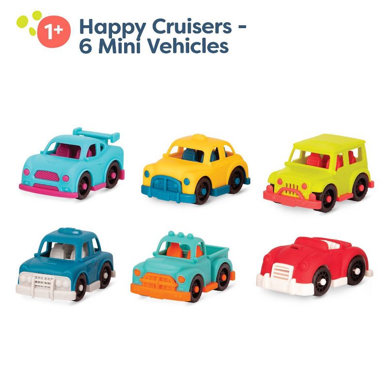 B. toys Toy Cars - Happy Cruisers - 6 Mini Vehicles, 4 of 11
