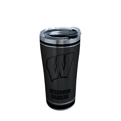 NCAA Wisconsin Badgers 20oz Stainless Steel Blackout Tumbler