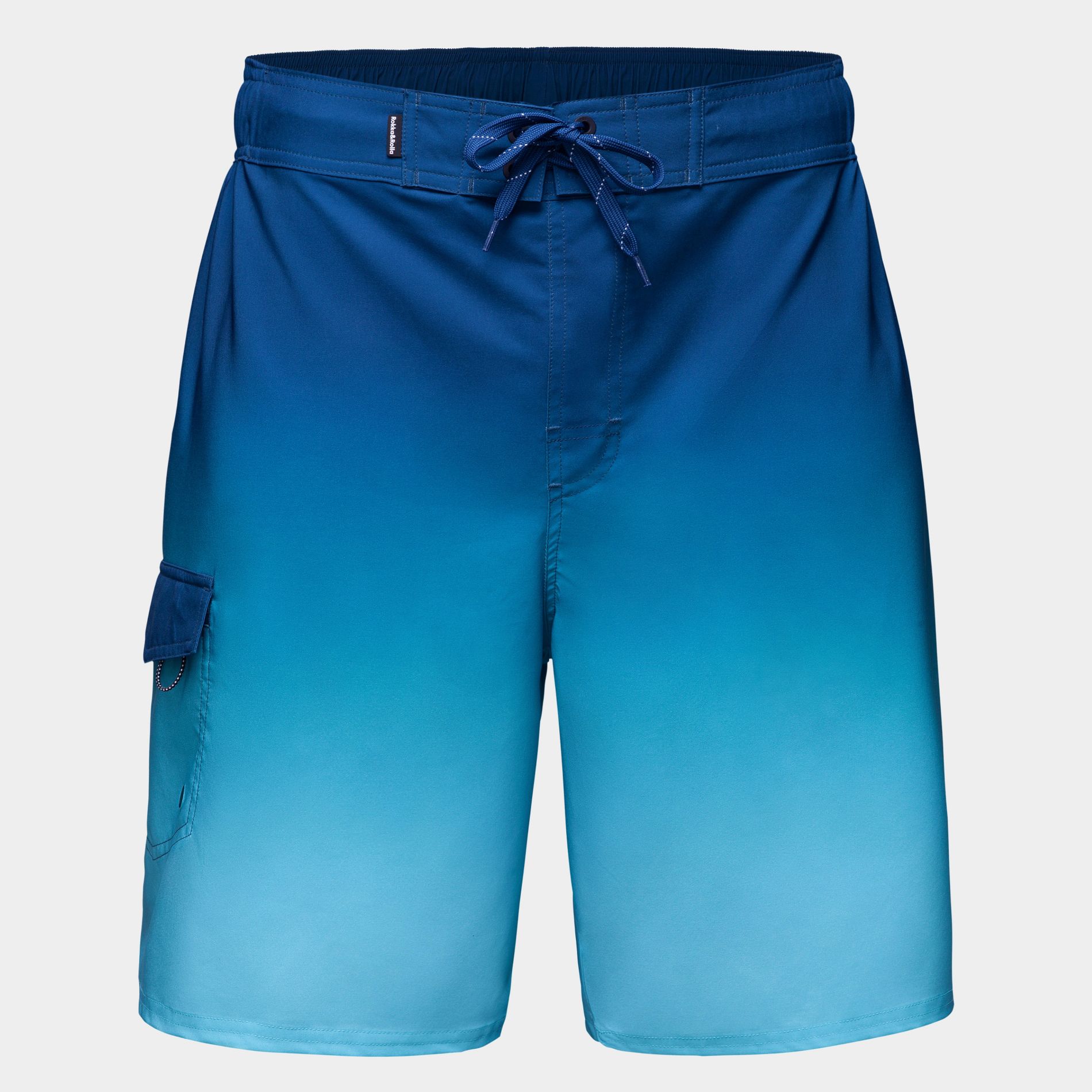 Rokka&Rolla Men's 9" Half Elastic Waist Board Swim Shorts