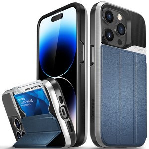 Vena vCommute for Apple iPhone 14 Pro Wallet Case, Leather Flip Cover with Card Slot and Kickstand - 1 of 4