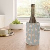 marufemia Peach flowers on green and orange Wine Chiller - 2 of 2