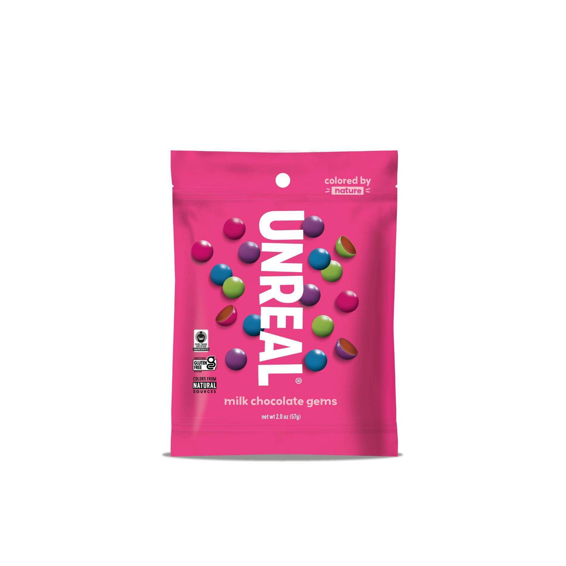 Unreal Milk Chocolate Gems - 2oz