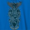 Harry Potter Men's Ravenclaw Mascot Emblem Long Sleeve Graphic Cotton Sweatshirt Hoodie - Royal XXXL - 2 of 3