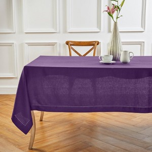 Solino Home Linen Tablecloth | Classic Hemstitch - 1 of 4