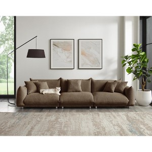 MINIMORE Modern Style 124.5"W Modular Chris 4Seater Sofa - 1 of 4