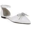 Simina Rhinestone Detail Bow Flat Women Sandals - 3 of 4