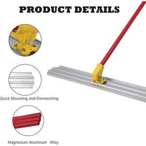 48*8in Magnesium Aluminum Alloy Concrete Float with 3 Combinable Handles, Easy to Push and Pull, Round End Concrete Bull Float Kit for Finishing - 1 of 4