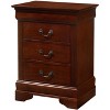 NicBex Elegant Nightstand with 3 Drawers Bedside Table with Metal Handles End Table for Bedroom, Living Room - 3 of 4