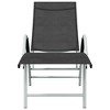 vidaXL Sun Lounger Textilene and Aluminum Black - 3 of 4