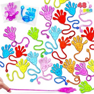 Joyfy 48 Pcs Sticky Hands Party Favors for Kids Assorted Stretchy Slappy Hands Fun Fidget Toys for Kids Holiday Traditions, Easter, Xmas Gift - 1 of 4